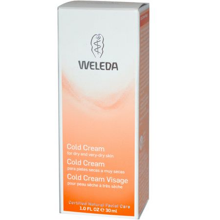 面霜, 保濕霜: Weleda, Cold Cream, For Dry and Very-Dry Skin, 1 fl oz (30 ml)