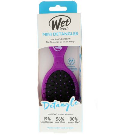梳子, 髮刷: Wet Brush, Mini Detangler Brush, Purple, 1 Brush