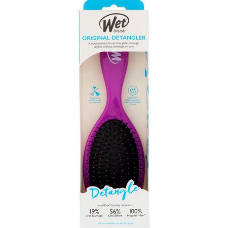梳子, 髮刷: Wet Brush, Original Detangler Brush, Purple, 1 Brush