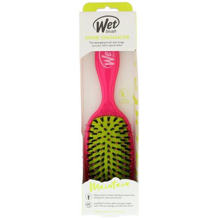 梳子, 髮刷: Wet Brush, Shine Enhancer Brush, Maintain, Pink, 1 Brush