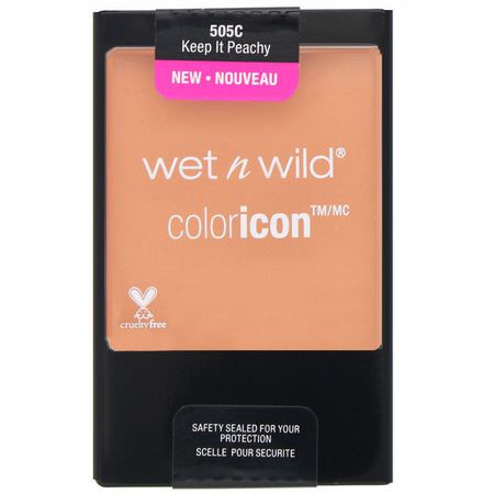 臉紅, 臉部: Wet n Wild, Color Icon Blush, Keep It Peachy, 0.2 oz (5.85 g)