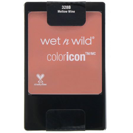臉紅, 臉部: Wet n Wild, Color Icon Blush, Mellow Wine, 0.2 oz (5.85 g)