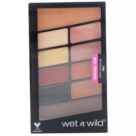 化妝禮品, 眼影: Wet n Wild, Color Icon Eyeshadow Palette, 756A My Glamour Squad, 0.35 oz (10 g)
