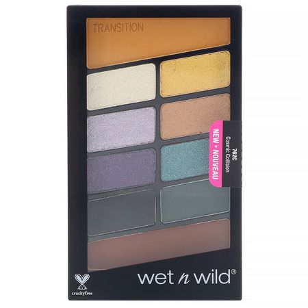 化妝禮品, 眼影: Wet n Wild, Color Icon Eyeshadow Palette, 762C Cosmic Collision, 0.35 oz (10 g)