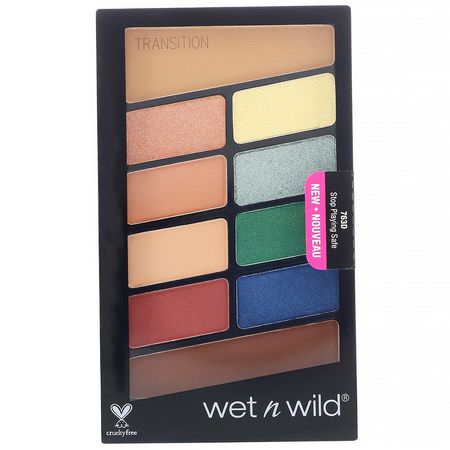 化妝禮品, 眼影: Wet n Wild, Color Icon Eyeshadow Palette, 763D Stop Playing Safe, 0.35 oz (10 g)