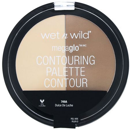 古銅色, 臉部: Wet n Wild, MegaGlo Contouring Palette, Dulce De Leche, 0.44 oz (12.5 g)