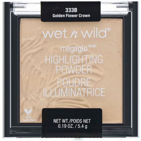 熒光筆, 臉部: Wet n Wild, MegaGlo Highlighting Powder, Golden Flower Crown, 0.19 oz (5.4 g)