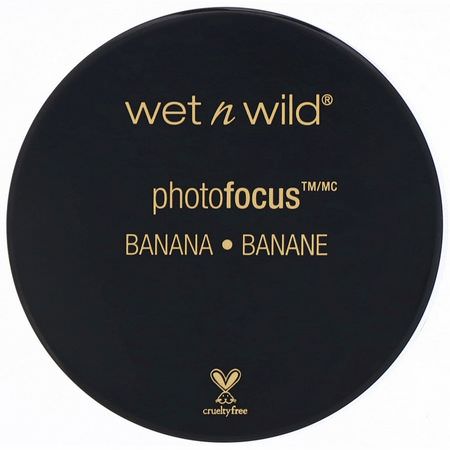 定型噴霧, 粉末: Wet n Wild, PhotoFocus Loose Setting Powder, Banana, 0.70 oz (20 g)