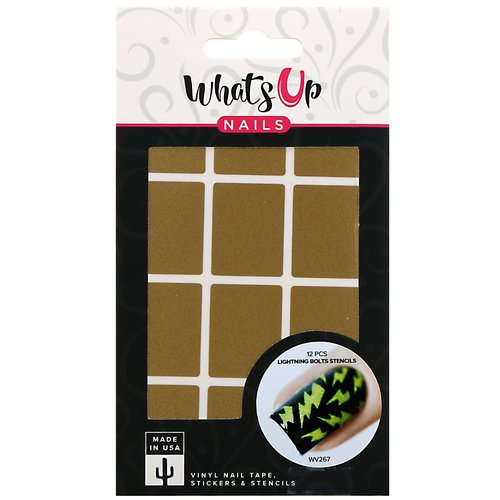 Whats Up Nails, Lightning Bolts Stencils, 12 Pieces Review