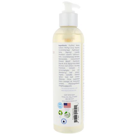 碳粉, 清潔劑: White Egret Personal Care, Skin Toning Facial Cleanser, 8 fl oz (237 ml)