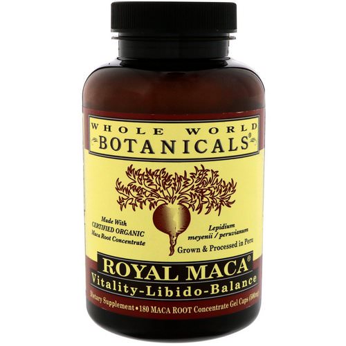 Whole World Botanicals, Royal Maca, 500 mg, 180 Gel Caps Review