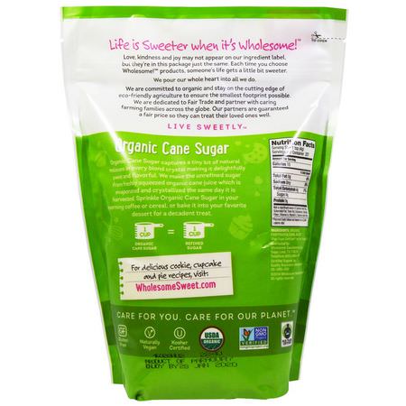 糖, 甜味劑: Wholesome, Organic Cane Sugar, 32 oz (907 g)