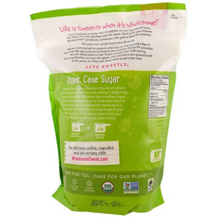 糖, 甜味劑: Wholesome, Organic Cane Sugar, 4 lbs (1.81 kg)