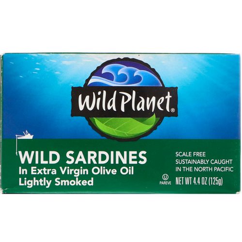 Wild Planet, Wild Sardines In Extra Virgin Olive Oil, Lightly Smoked, 4.4 oz (125 g) Review