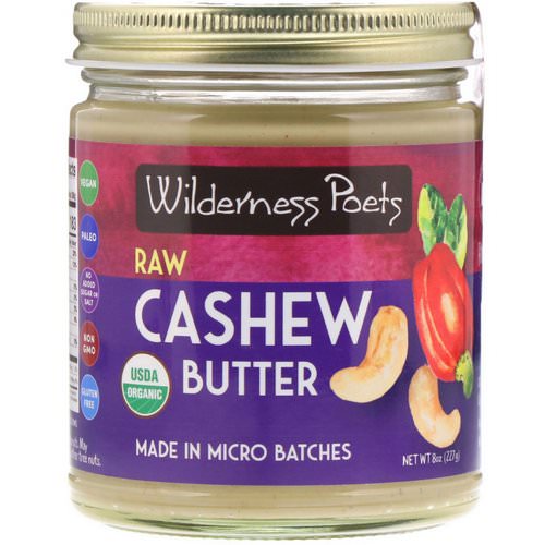 Wilderness Poets, Raw Cashew Butter, 8 oz (227 g) Review