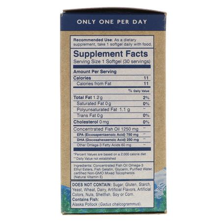 Omega-3魚油, Omega-7: Wiley's Finest, Bold Vision, Proactive & Wild Alaskan Fish Oil, Peak EPA, Value Pack, 550 mg & 1250 mg, 60 Softgels & 30 Softgels