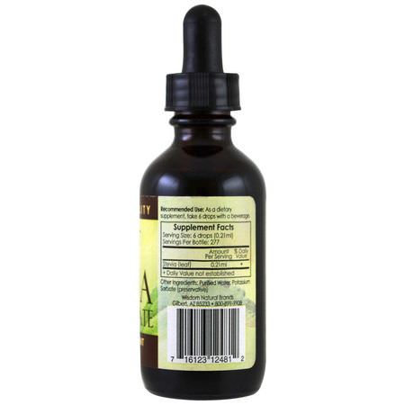 甜葉菊, 甜味劑: Wisdom Natural, SweetLeaf, Whole Leaf Stevia Concentrate, 2 fl oz (60 ml)
