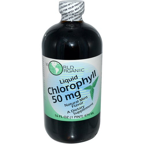 World Organic, Liquid Chlorophyll, Natural Mint Flavor, 50 mg, 16 fl oz (474 ml) Review