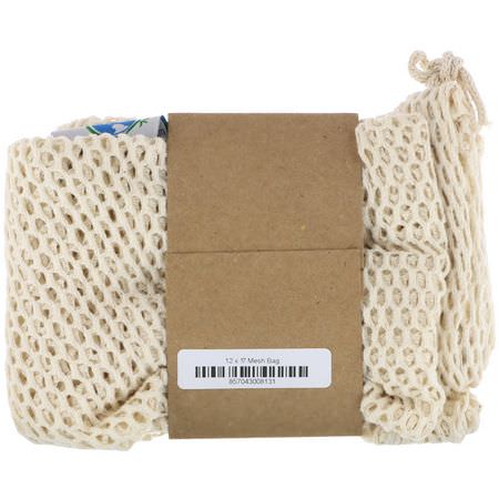 袋子, 家居用品: Wowe, Certified Organic Cotton Mesh Bag, 1 Bag, 12 in x 17 in