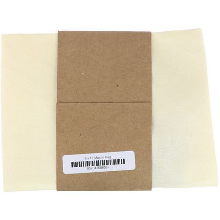 購物袋: Wowe, Certified Organic Cotton Muslin Bag, 1 Bag, 8 in x 12 in