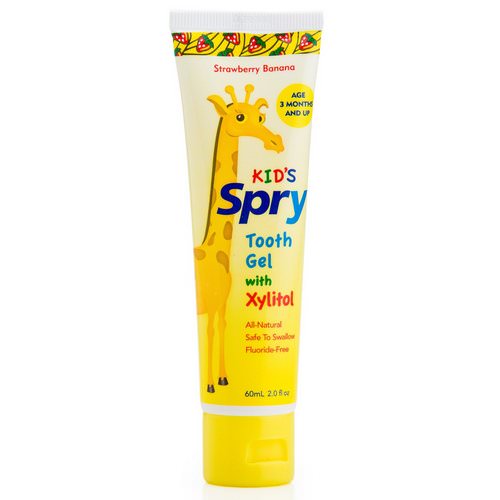 Xlear, Kid's Spry Tooth Gel, with Xylitol, Strawberry Banana, 2.0 fl oz (60 ml) Review