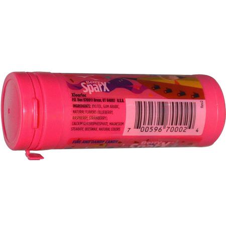 錠劑, 薄荷糖: Xlear, SparX Candy, with 100% Xylitol, Berry, 30 g