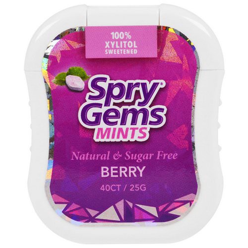 Xlear, Spry Gems, Mints, Berry, 40 Count, 25 g Review