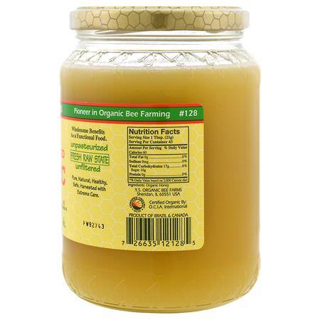 蜂蜜甜甜餅: Y.S. Eco Bee Farms, 100% Certified Organic Raw Honey, 2.0 lbs (907 g)