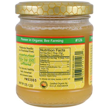 蜂蜜甜品: Y.S. Eco Bee Farms, 100% Certified Organic Raw Honey, 8.0 oz (226 g)
