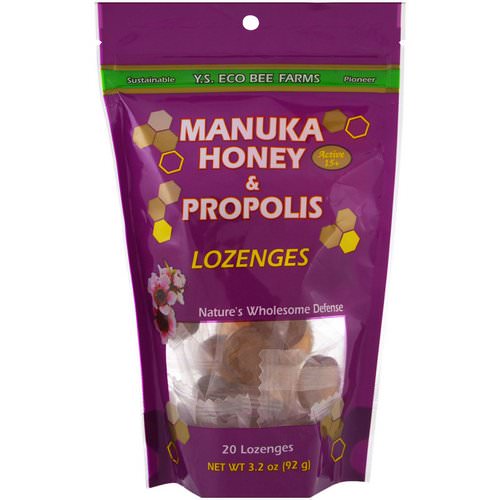 Y.S. Eco Bee Farms, Manuka Honey & Propolis Lozenges, 20 Lozenges, 3.2 oz (92 g) Review
