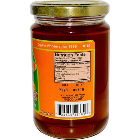 甜品蜂蜜: Y.S. Eco Bee Farms, Orange Honey, 13.5 oz (383 g)