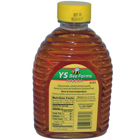 蜂蜜甜品: Y.S. Eco Bee Farms, Pure Premium Clover Honey, 32 oz (2 lb) 907 g