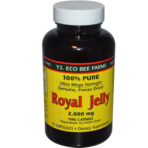 Y.S. Eco Bee Farms, Royal Jelly, 100% Pure, 2,000 mg, 75 Capsules Review