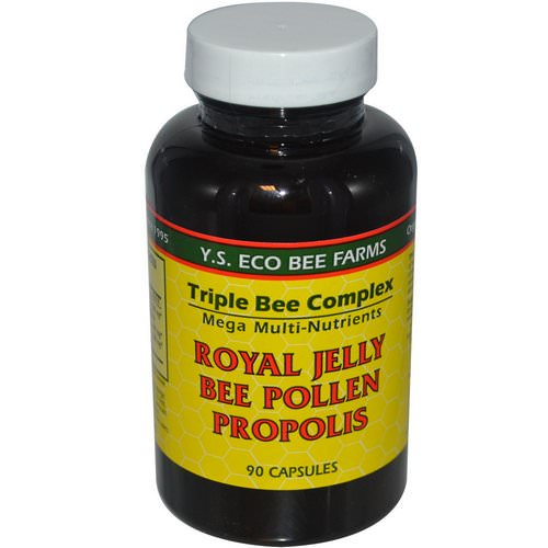 Y.S. Eco Bee Farms, Royal Jelly, Bee Pollen, Propolis, 90 Capsules Review