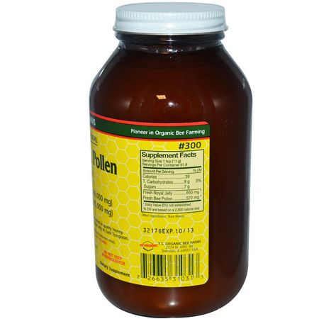蜂花粉, 蜂王漿: Y.S. Eco Bee Farms, Royal Jelly & Pollen, in Honey, 1.5 lbs (680 g)