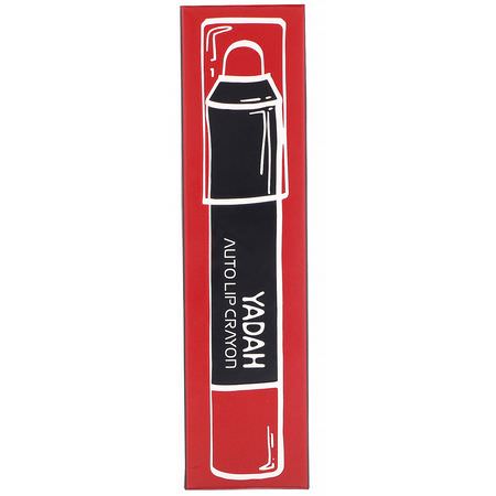 唇膏, 嘴唇: Yadah, Auto Lip Crayon, 01 Dazzling Red, 0.08 oz (2.5 g)