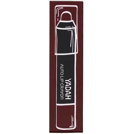 唇膏, 嘴唇: Yadah, Auto Lip Crayon, 06 Plum Burgundy, 0.08 oz (2.5 g)