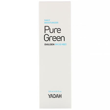面部保濕霜, 護膚: Yadah, Pure Green Emulsion, 4.05 fl oz (120 ml)