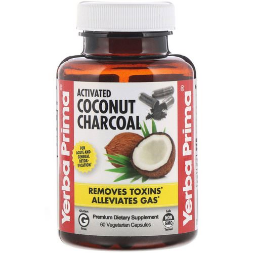 Yerba Prima, Activated Coconut Charcoal, 60 Vegetarian Capsules Review