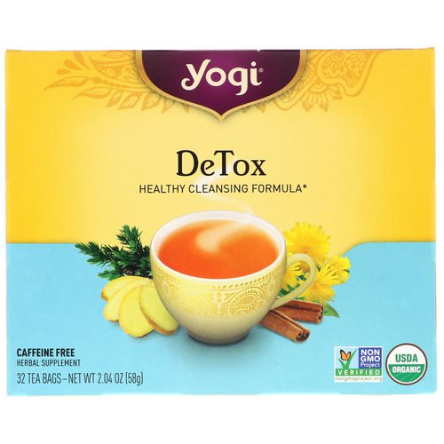 Yogi Tea, Detox, Caffeine Free, 32 Tea Bags, 2.04 oz (58 g) Review