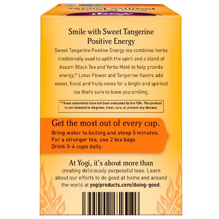 藥用茶, 涼茶: Yogi Tea, Positive Energy, Sweet Tangerine, 16 Tea Bags, 1.02 oz (29 g)