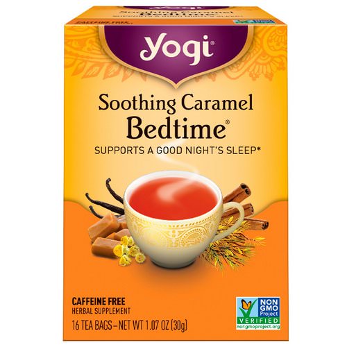 Yogi Tea, Soothing Caramel Bedtime, Caffeine Free, 16 Tea Bags, 1.07 oz (30 g) Review