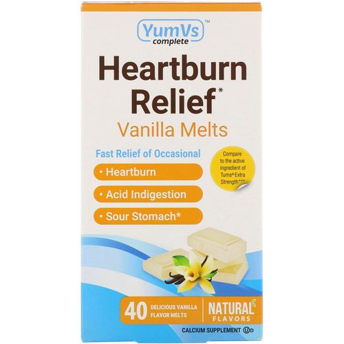 YumV's, Heartburn Relief, Vanilla Melts, 40 Melts Review