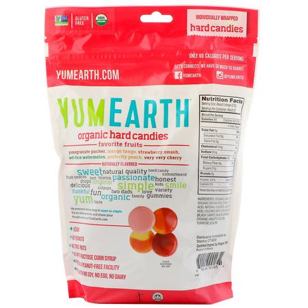 糖果, 巧克力: YumEarth, Organic Hard Candies, Favorite Fruits, 13 oz (368.5 g)