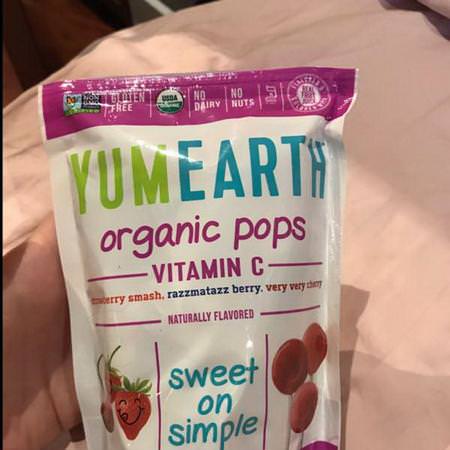 糖果, 巧克力: YumEarth, Organic Pops Vitamin C, 300 Pops, 5 lbs (2268 g)