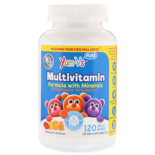 YumV's, Multivitamin Formula With Minerals, Delicious Fruit Flavors, 120 Jelly Bears Review