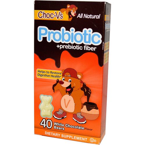 YumV's, Probiotic + Prebiotic Fiber, White Chocolate, 40 Bears Review