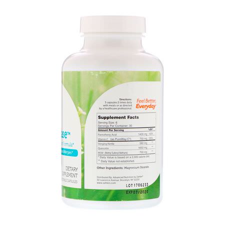 鼻竇補充劑, 鼻: Zahler, AllergEase, Immune System Support Formula, 180 Vegetable Capsules