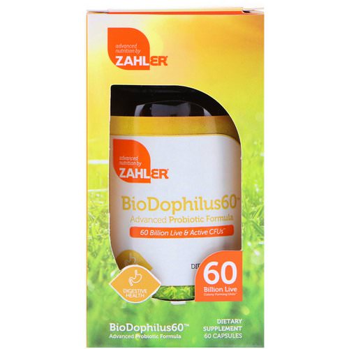 Zahler, BioDophilus60, Advanced Probiotic Formula, 60 Billion CFU, 60 Capsules Review