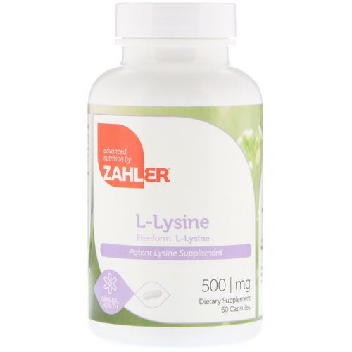 Zahler, L-Lysine, 500 mg, 60 Capsules Review